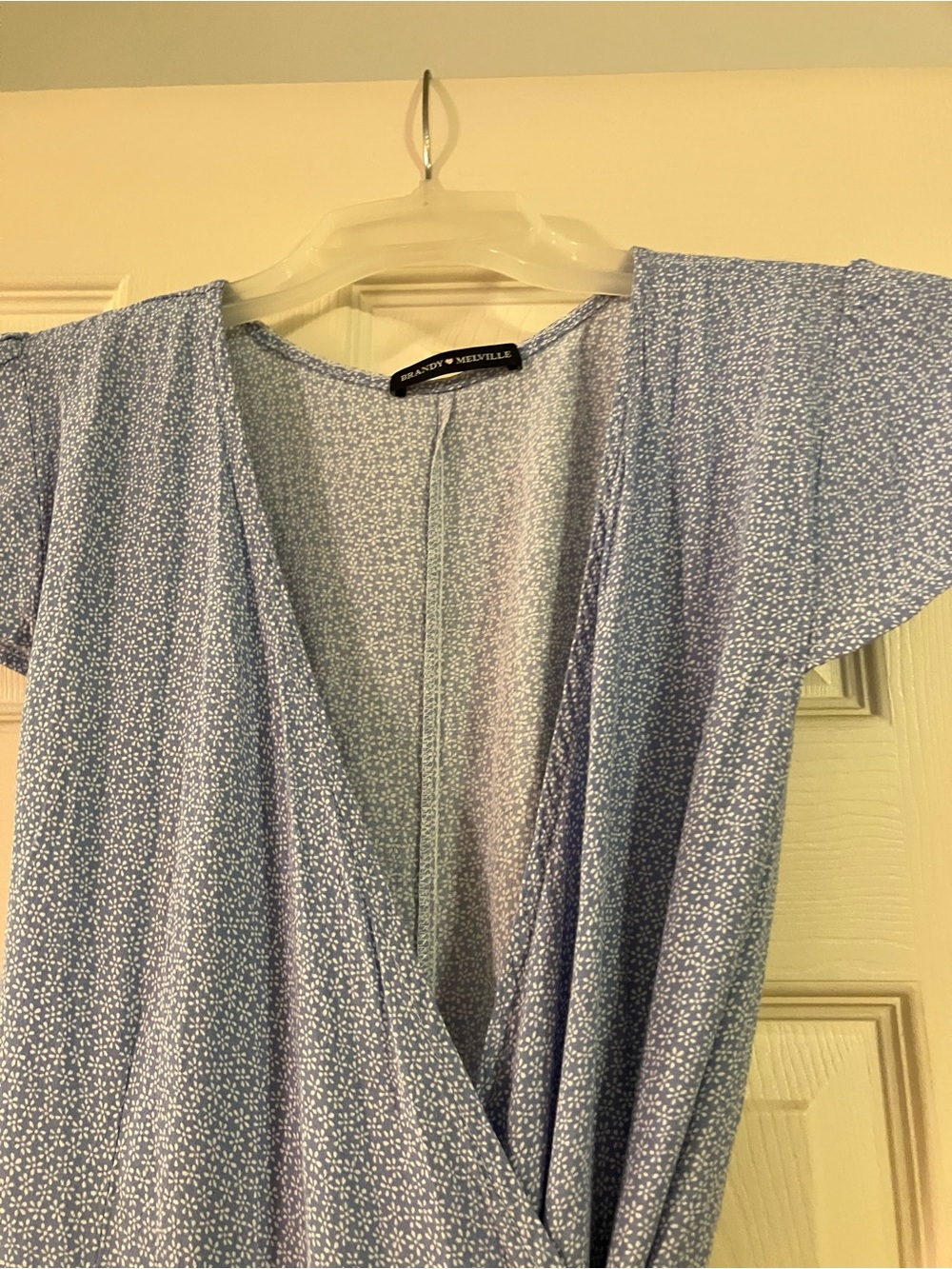 Brandy Melville Light Lavender V-Neck Wrap Top